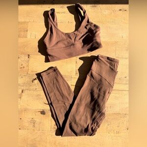 lululemon athletica Brown Leggings and Top Set